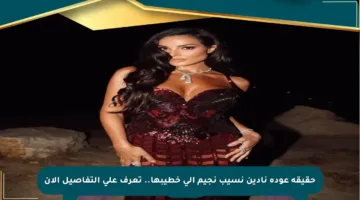 حقيقة عودة نادين نسيب نجيم إلى خطيبها.. تعرف على التفاصيل الآن